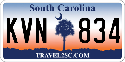 SC license plate KVN834