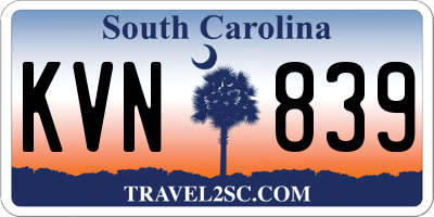 SC license plate KVN839