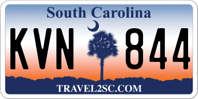 SC license plate KVN844