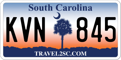 SC license plate KVN845