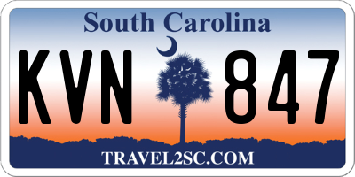 SC license plate KVN847