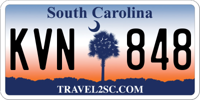SC license plate KVN848