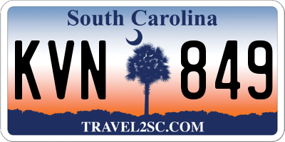 SC license plate KVN849
