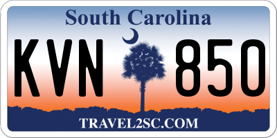 SC license plate KVN850