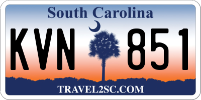 SC license plate KVN851