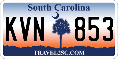 SC license plate KVN853