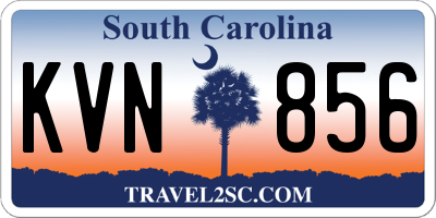 SC license plate KVN856