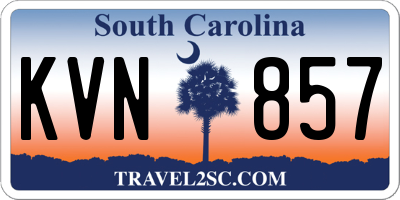 SC license plate KVN857