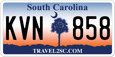 SC license plate KVN858