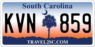 SC license plate KVN859