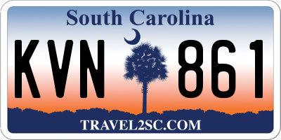 SC license plate KVN861