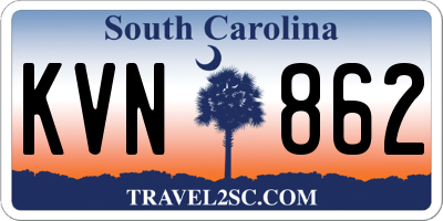 SC license plate KVN862