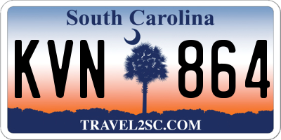 SC license plate KVN864