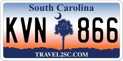 SC license plate KVN866