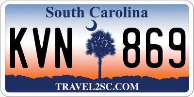 SC license plate KVN869