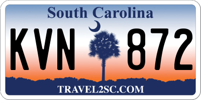 SC license plate KVN872