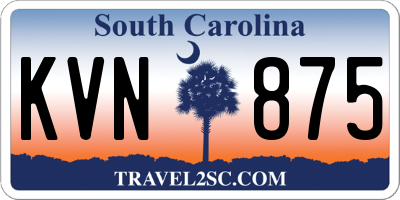 SC license plate KVN875