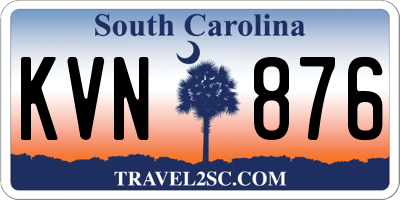 SC license plate KVN876