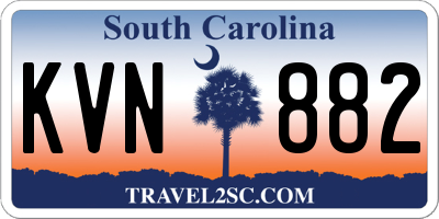 SC license plate KVN882