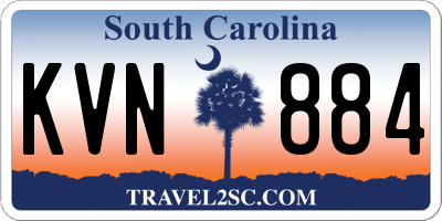 SC license plate KVN884