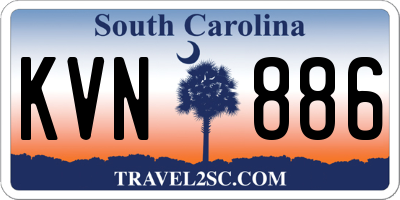 SC license plate KVN886