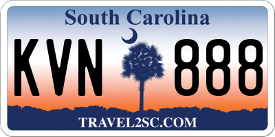 SC license plate KVN888