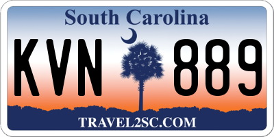 SC license plate KVN889