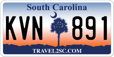 SC license plate KVN891