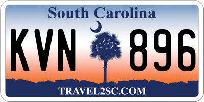 SC license plate KVN896