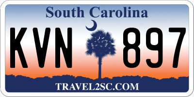 SC license plate KVN897