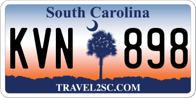 SC license plate KVN898