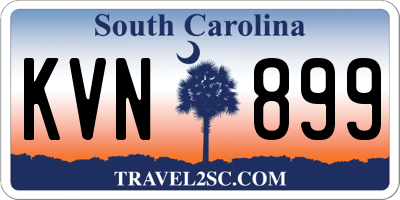 SC license plate KVN899