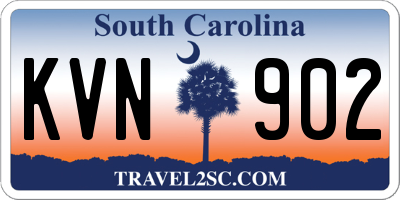 SC license plate KVN902