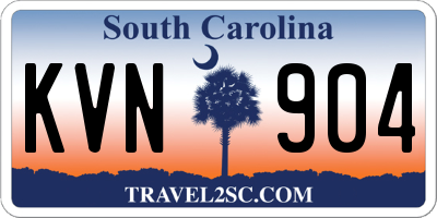 SC license plate KVN904