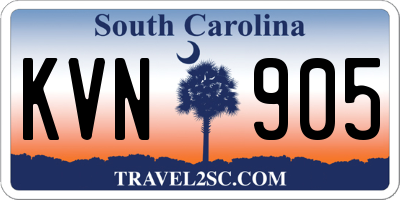 SC license plate KVN905