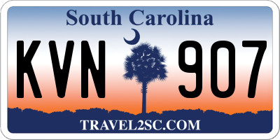 SC license plate KVN907