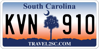 SC license plate KVN910