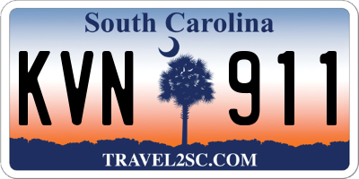 SC license plate KVN911