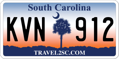 SC license plate KVN912
