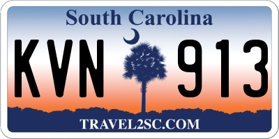 SC license plate KVN913