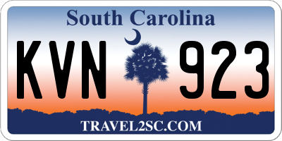 SC license plate KVN923