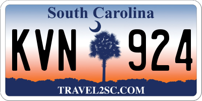 SC license plate KVN924