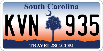 SC license plate KVN935