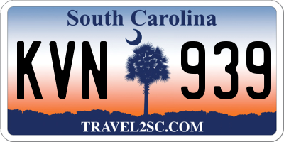 SC license plate KVN939