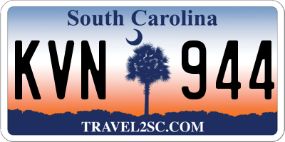 SC license plate KVN944