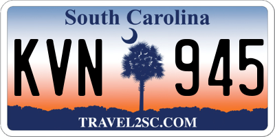 SC license plate KVN945