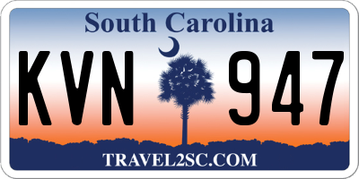 SC license plate KVN947