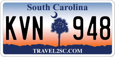 SC license plate KVN948