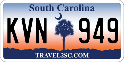 SC license plate KVN949