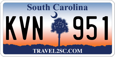 SC license plate KVN951